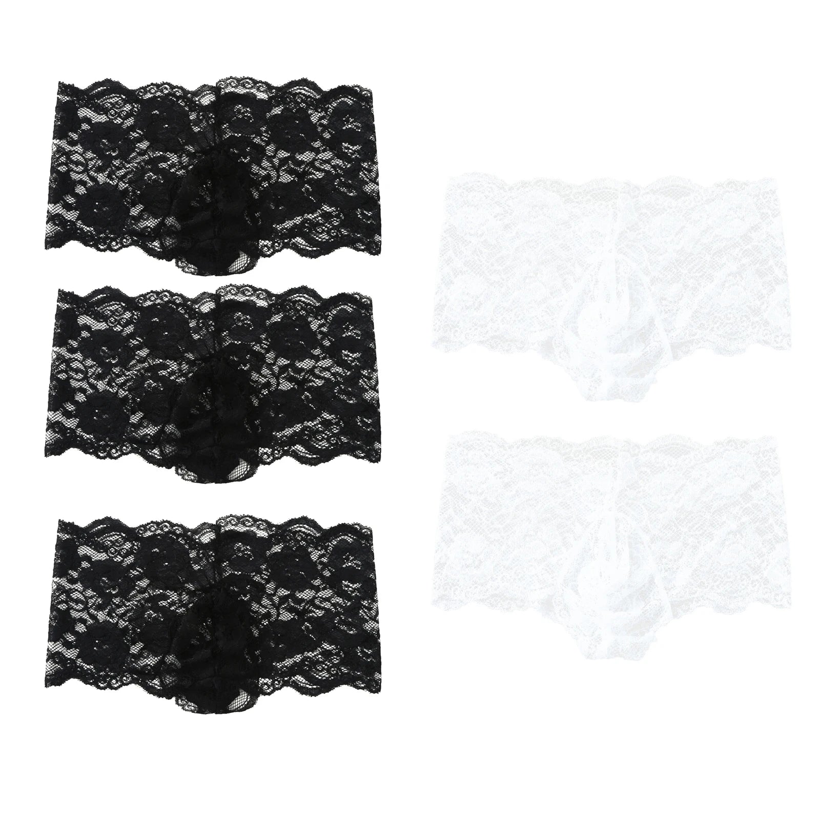 "Sissy Anya" 5pcs Kit Sexy Men Lace Boxers