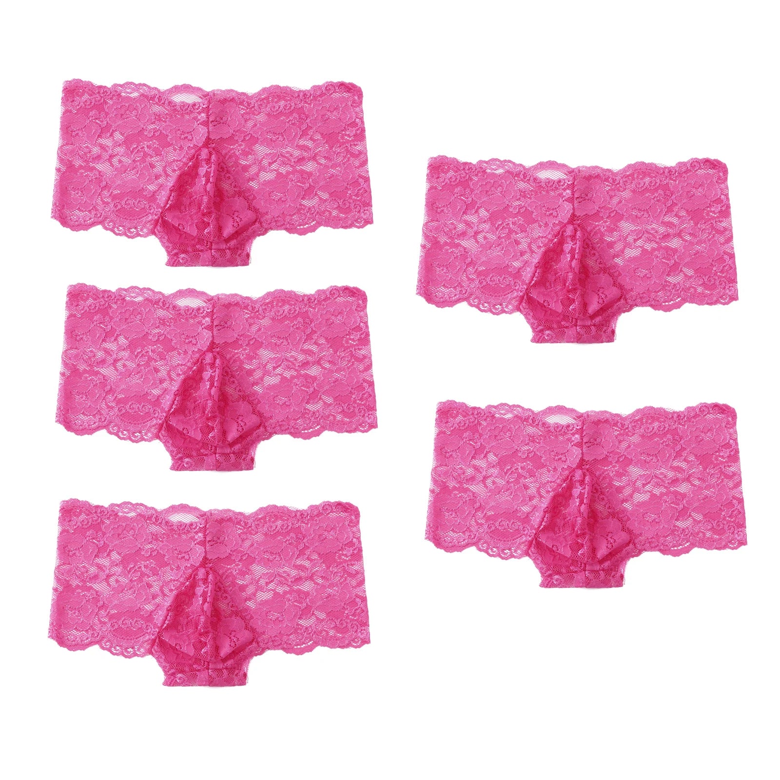 "Sissy Anya" 5pcs Kit Sexy Men Lace Boxers