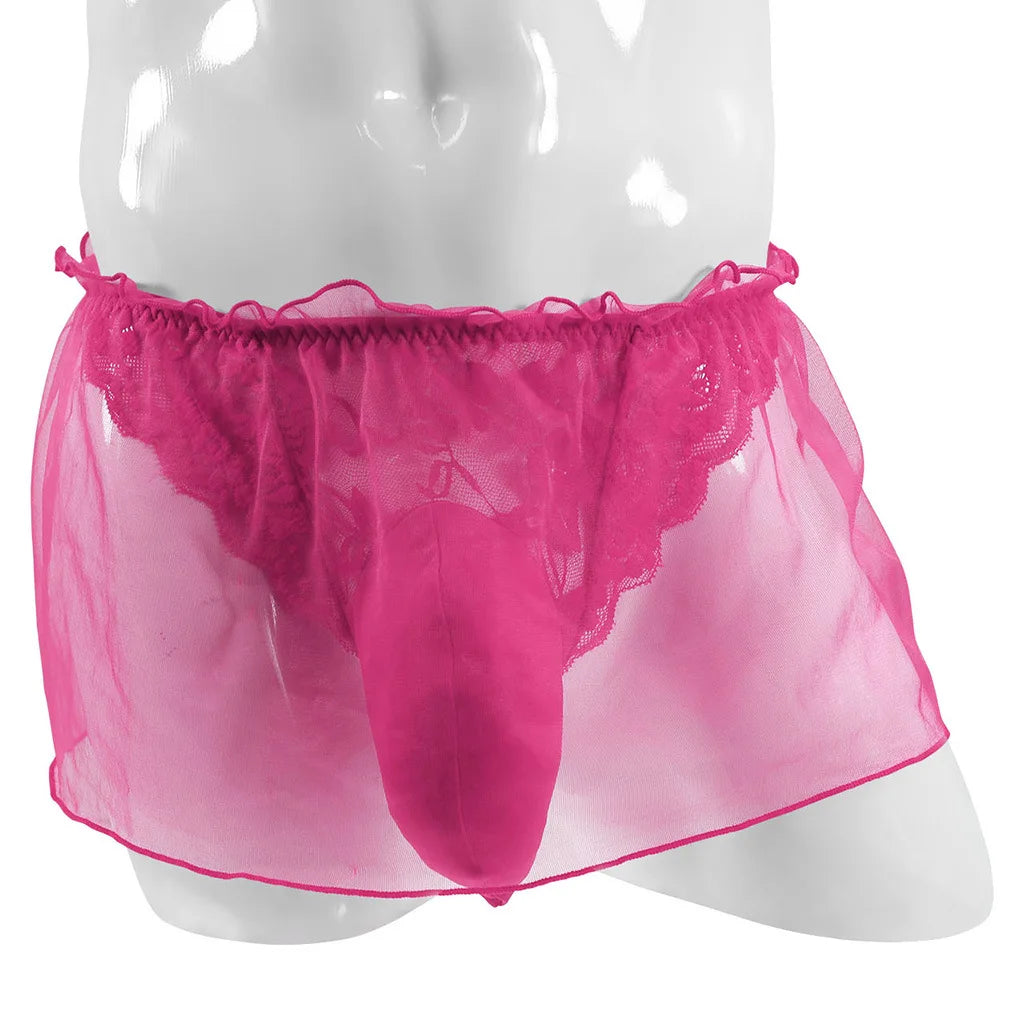 Sheer Lace Thong | Breathable See-Through Briefs for Feminine Expression