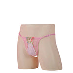 Load image into Gallery viewer, "Sissy Rynlee" Lace Embroidery Sheer Mesh Bikini Briefs — Feminine Crossdress Lingerie Panties

