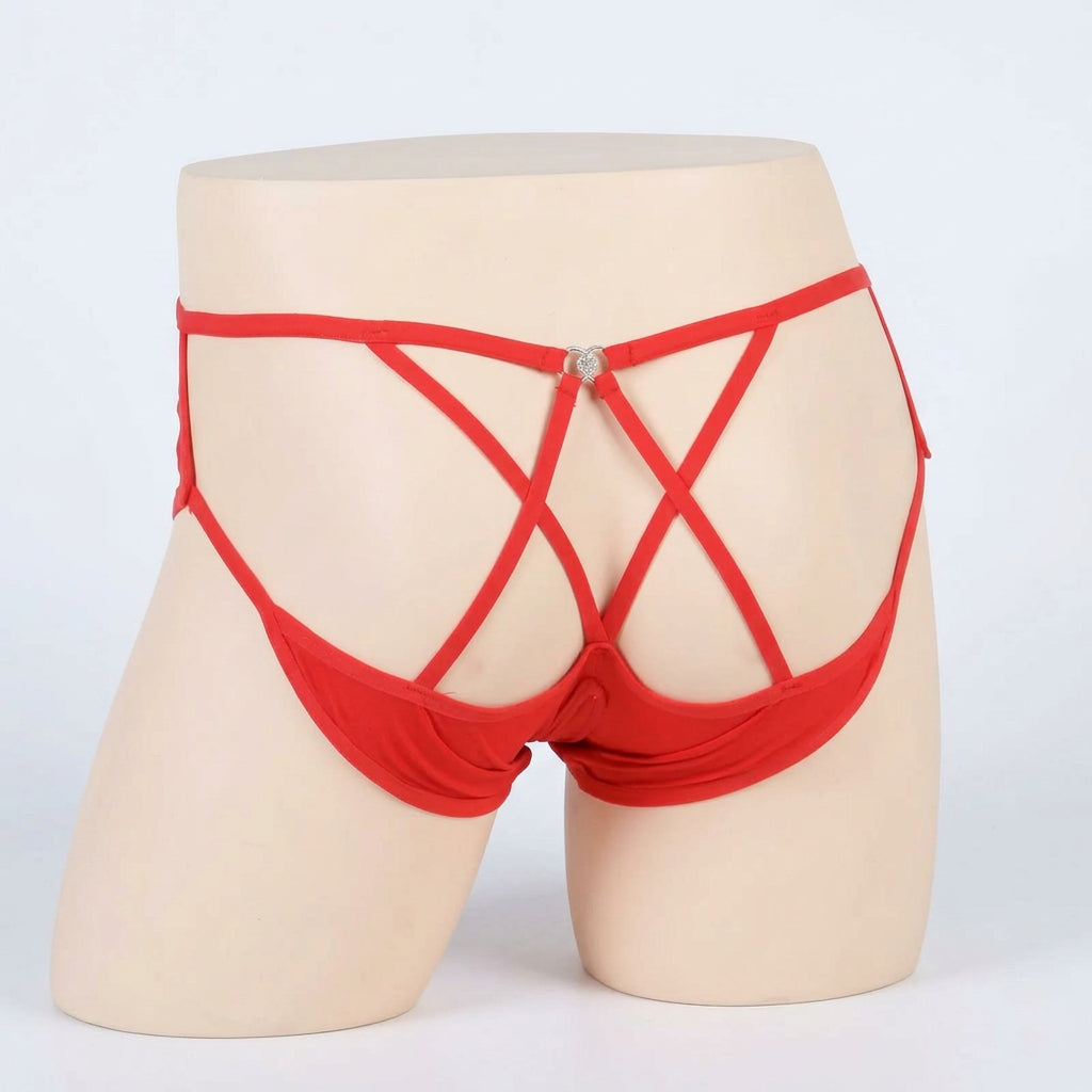 Sweet Allure Open-Crotch Floral Lace Panties