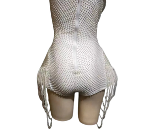 Aleena Beaded Pearls Bodysuit