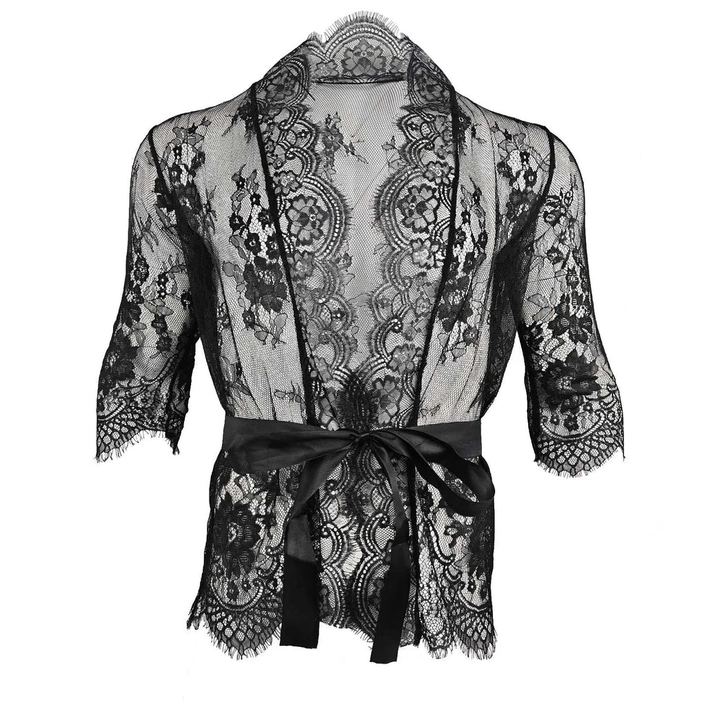 "Sissy Izabella" Men Sheer Nightwear Robe
