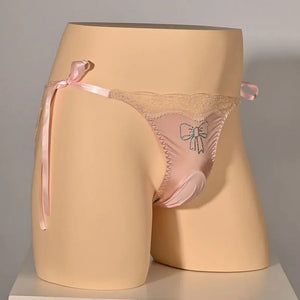 "Sissy Ashley"  Silk Satin Low Rise Shemale Panties