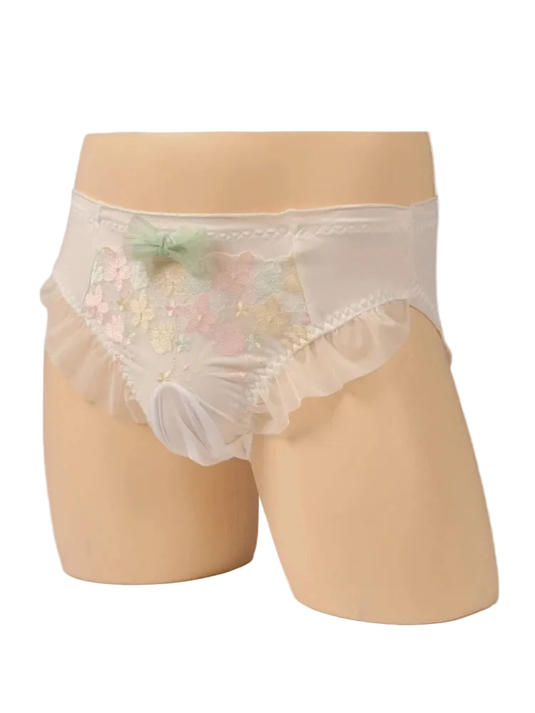 Lolita Frill Bow Sissy Panties – Maid Cosplay Briefs for Femboys & Crossdressers