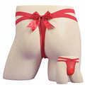 "Sissy Ailanny" Bow G-String Thong — Sheer Mesh Sissy Lingerie for Men