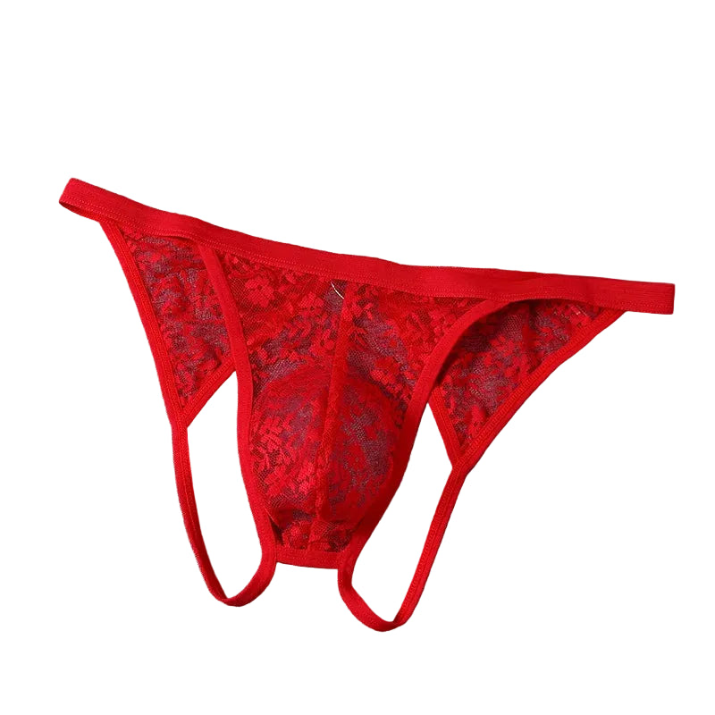 Lace Sissy Pouch Jockstrap — Femboy & Crossdresser Butt Cut-Out Lingerie