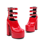 Load image into Gallery viewer, Platform Ankle Straps High Heel Boots
