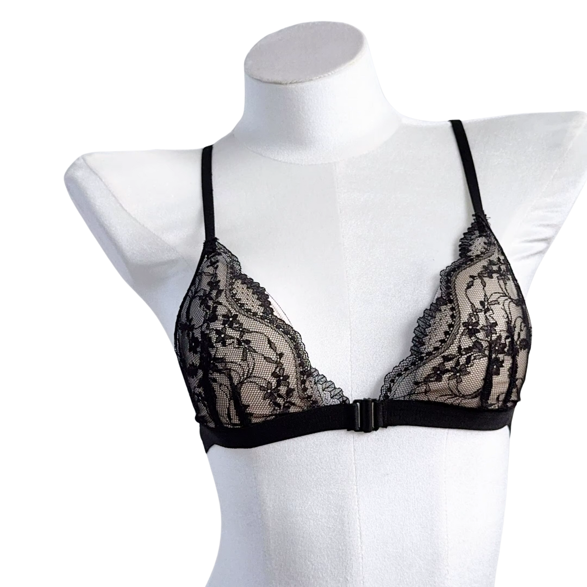 Sissy Karen Black Floral Lace Bralette | Wire-Free Lingerie