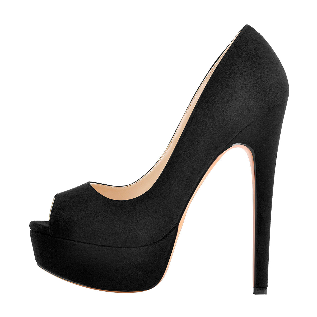 "Sissy Brianna" Black Peep Toe