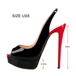 Load image into Gallery viewer, Platform High Heel Peep Toe Slingback Sandals
