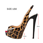 Load image into Gallery viewer, Platform High Heel Peep Toe Slingback Sandals
