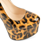 Load image into Gallery viewer, Platform Round Toe Pumps Chunky Heels Pumps
