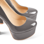 Load image into Gallery viewer, Platform Round Toe Pumps Chunky Heels Pumps
