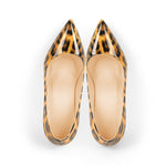 Load image into Gallery viewer, Leopard Pointed toe Pumps Chunky Heels Basic Women High Heels
