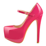 Load image into Gallery viewer, Mary Jane Platform Red Pointed Toe Stiletto High Heels Pumps
