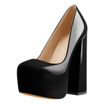 Load image into Gallery viewer, Platform Pointed Toe Chunky Square High Heels Pumps
