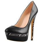 Load image into Gallery viewer, Snake Pattern Double Platform Stiletto Pumps
