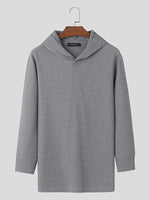 Load image into Gallery viewer, Mens Waffle Knit Long-Sleeve Hoodie SKUK82193
