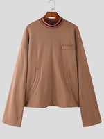 Load image into Gallery viewer, Mens Solid Color Collar Contrast Long-Sleeve Hoodie SKUK83255
