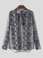 Load image into Gallery viewer, Mens Vintage Leopard Print Long Sleeve Shirt SKUK83795
