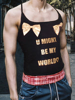 Load image into Gallery viewer, Mens Casual Commuter Bow Decoration Sleeveless Tank SKUK78390
