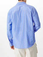 Load image into Gallery viewer, Mens Striped Bow Tie Long Sleeve Shirt SKUK80428
