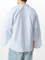 Load image into Gallery viewer, Mens Striped Patch Design Long-Sleeve Shirt SKUK79198
