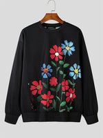 Load image into Gallery viewer, Mens Floral Print Long-Sleeve Hoodie SKUK76519
