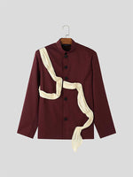 Load image into Gallery viewer, Mens Irregular Ribbon Patchwork Long Sleeve Blazer SKUK83472
