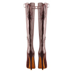 Load image into Gallery viewer, Faux Leather Platform High Heels Thigh High Boots
