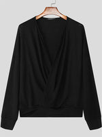 Load image into Gallery viewer, Mens Asymmetrical Deep V-Neck Long Sleeve Cardigan SKUK79712
