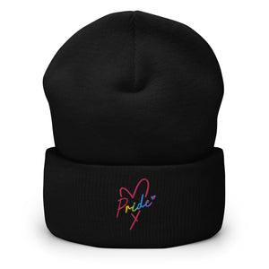 Pride Embroidered Cuffed Beanie 12″ Length