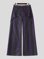 Load image into Gallery viewer, Mens Striped Contrast Color Patchwork Pant SKUK81452
