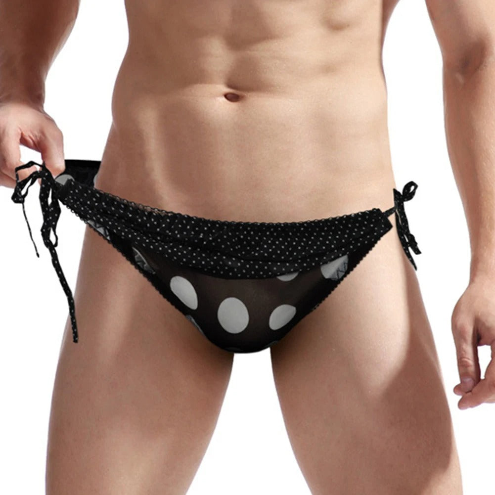 "Sissy Parker" Polka Dots Lace Up Panties