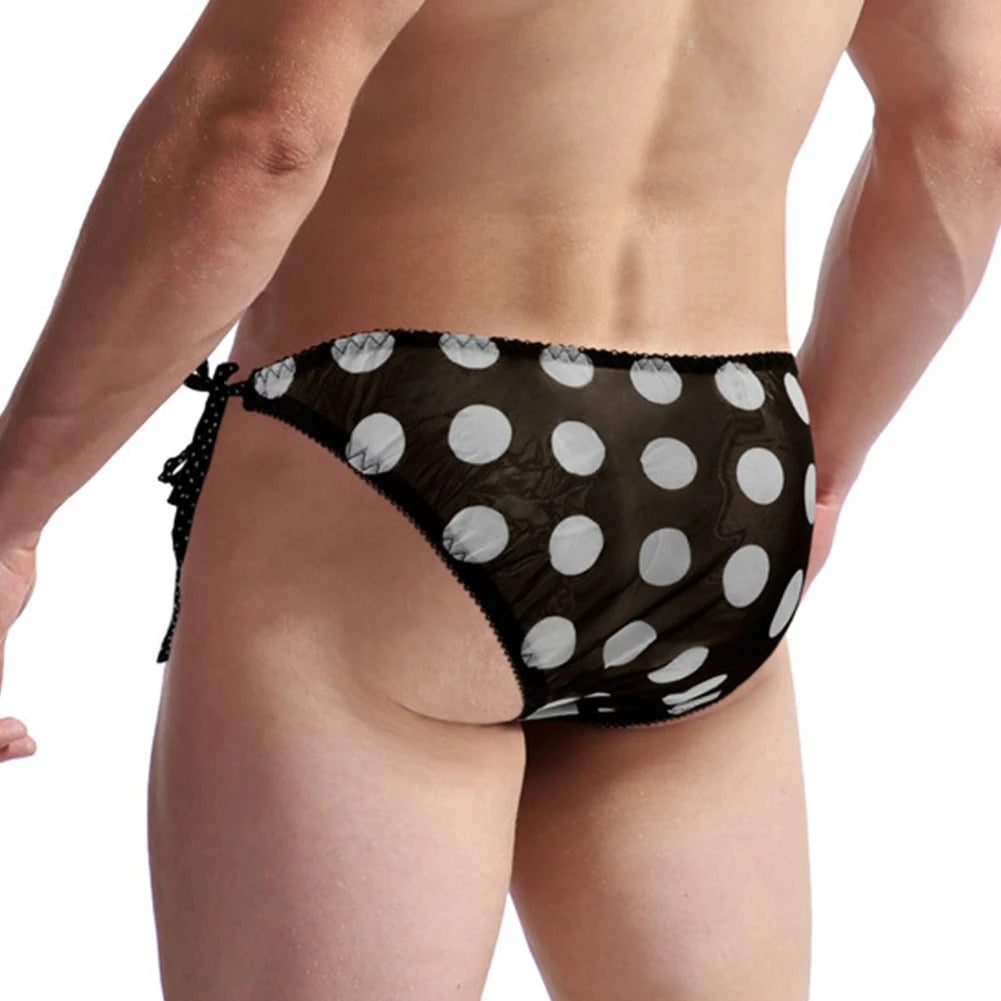 "Sissy Parker" Polka Dots Lace Up Panties