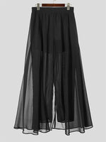 Load image into Gallery viewer, Mens Fake Two-Piece Sheer Chiffon Pant SKUK83785
