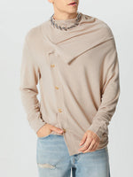 Load image into Gallery viewer, Mens Draped Collar Design Long-Sleeve Sweater SKUK77406
