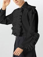 Load image into Gallery viewer, Mens French Ruffle Design Long-Sleeve Shirt SKUK79596
