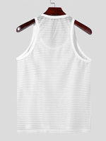 Load image into Gallery viewer, Mens Sheer Stripe Sleeveless Tank SKUK77305
