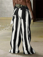 Load image into Gallery viewer, Mens Striped Contrast Color Patchwork Pant SKUK81452
