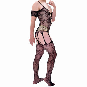 "Sissy Cullen" Men's Crotchless Pantyhose