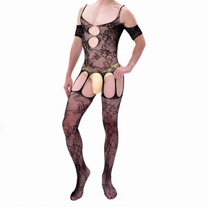 "Sissy Cullen" Men's Crotchless Pantyhose