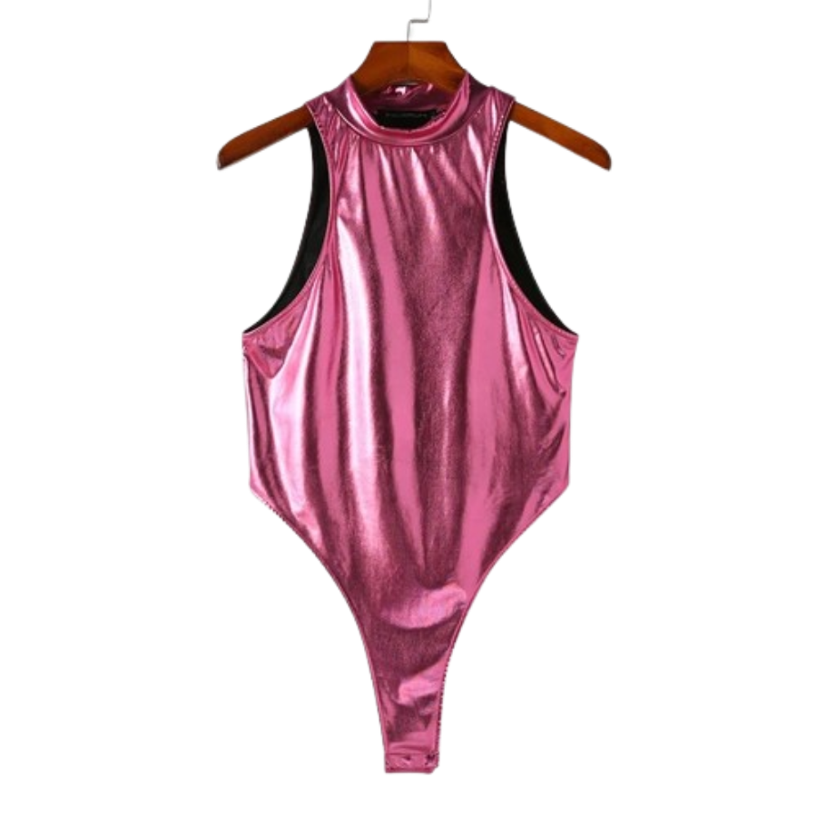 Crossdressing Sleeveless Turtleneck Romper