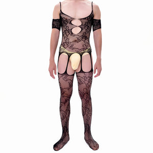 "Sissy Cullen" Men's Crotchless Pantyhose