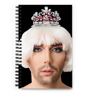 Bold Transvestite Portrait Print, Transvestite Illustration, LGBTQ Art Spiral Notebook Journal Gift Spiral Notebook