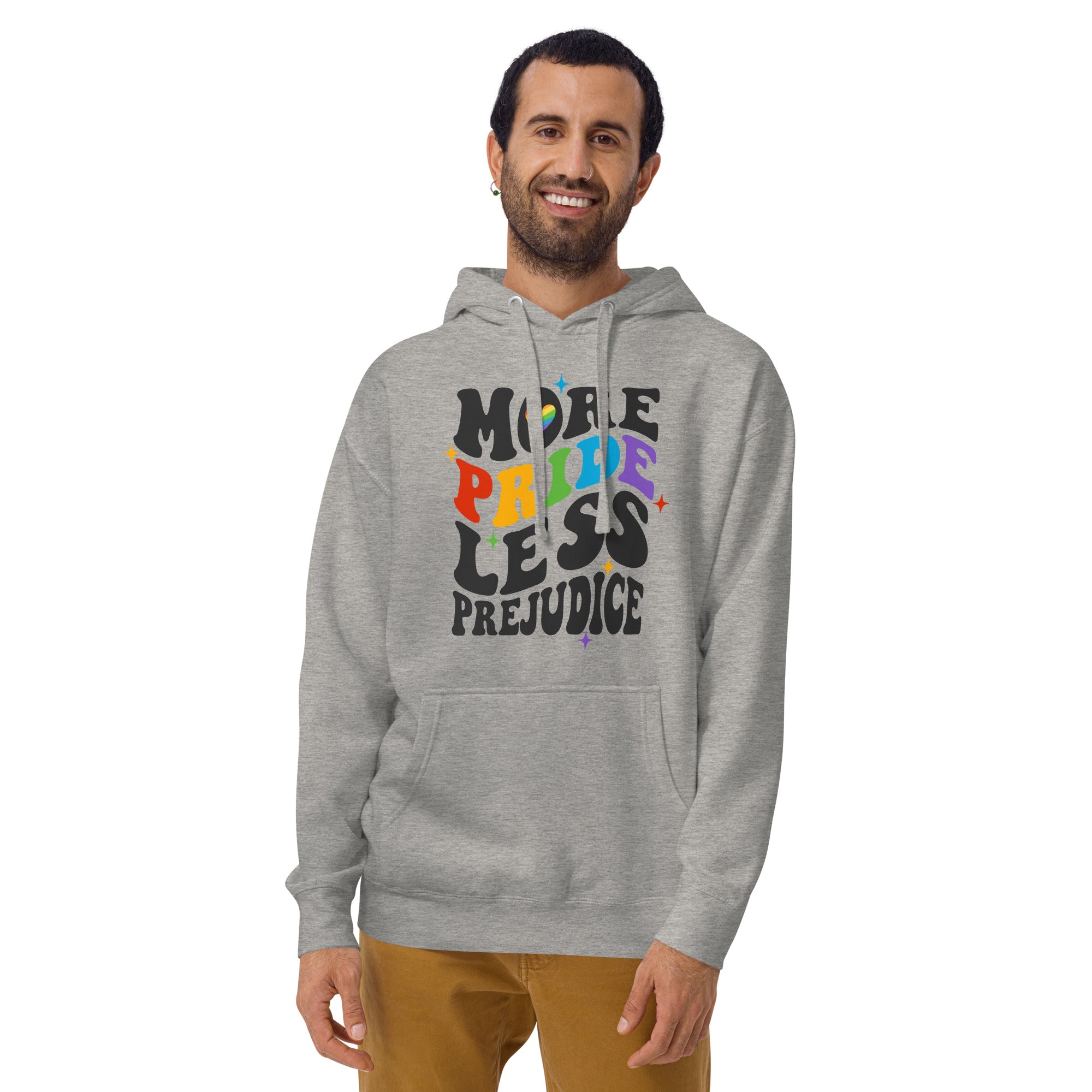 "More Pride Less Prejudice" Gaypride Hoodie, LGBTQ, Pride Support