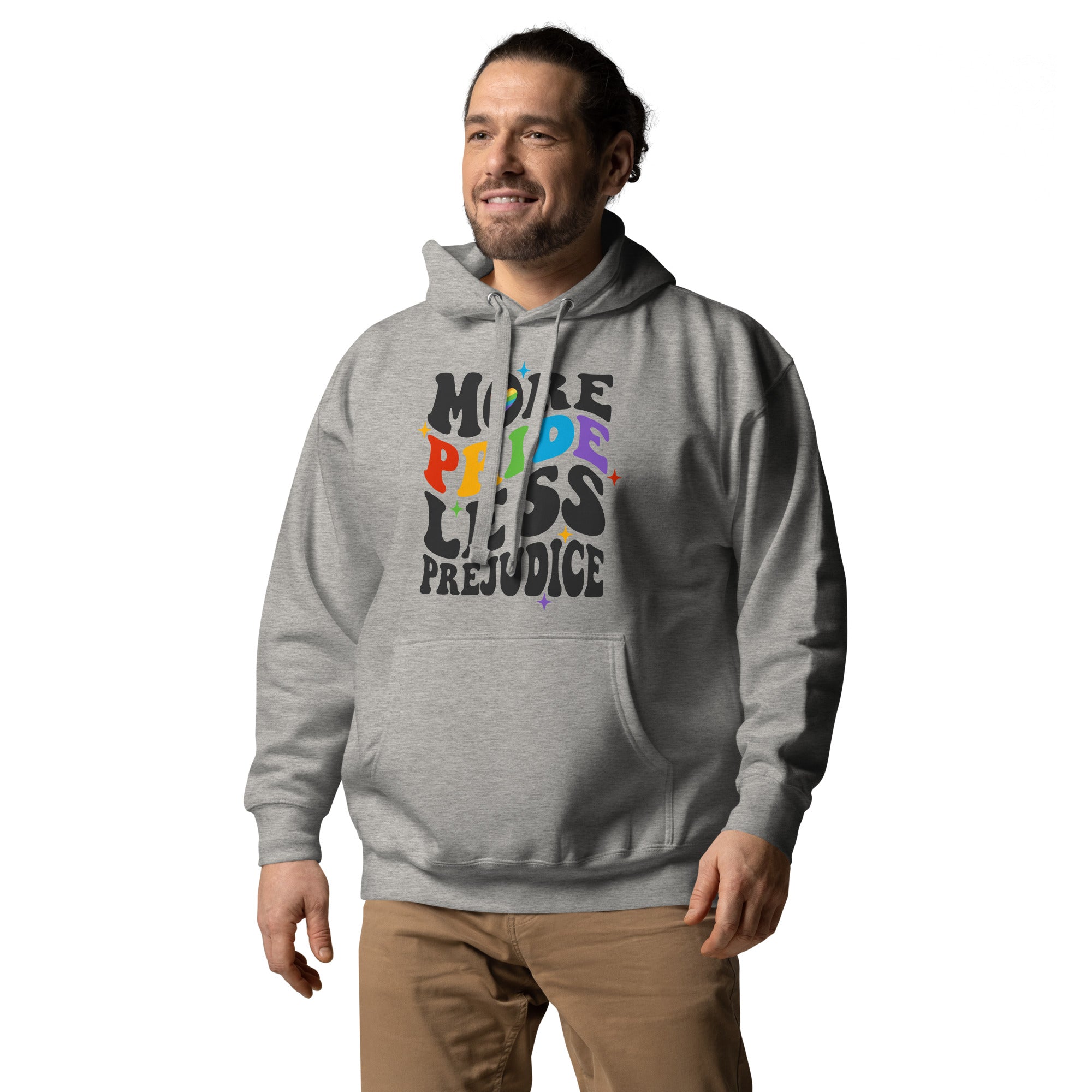 "More Pride Less Prejudice" Gaypride Hoodie, LGBTQ, Pride Support