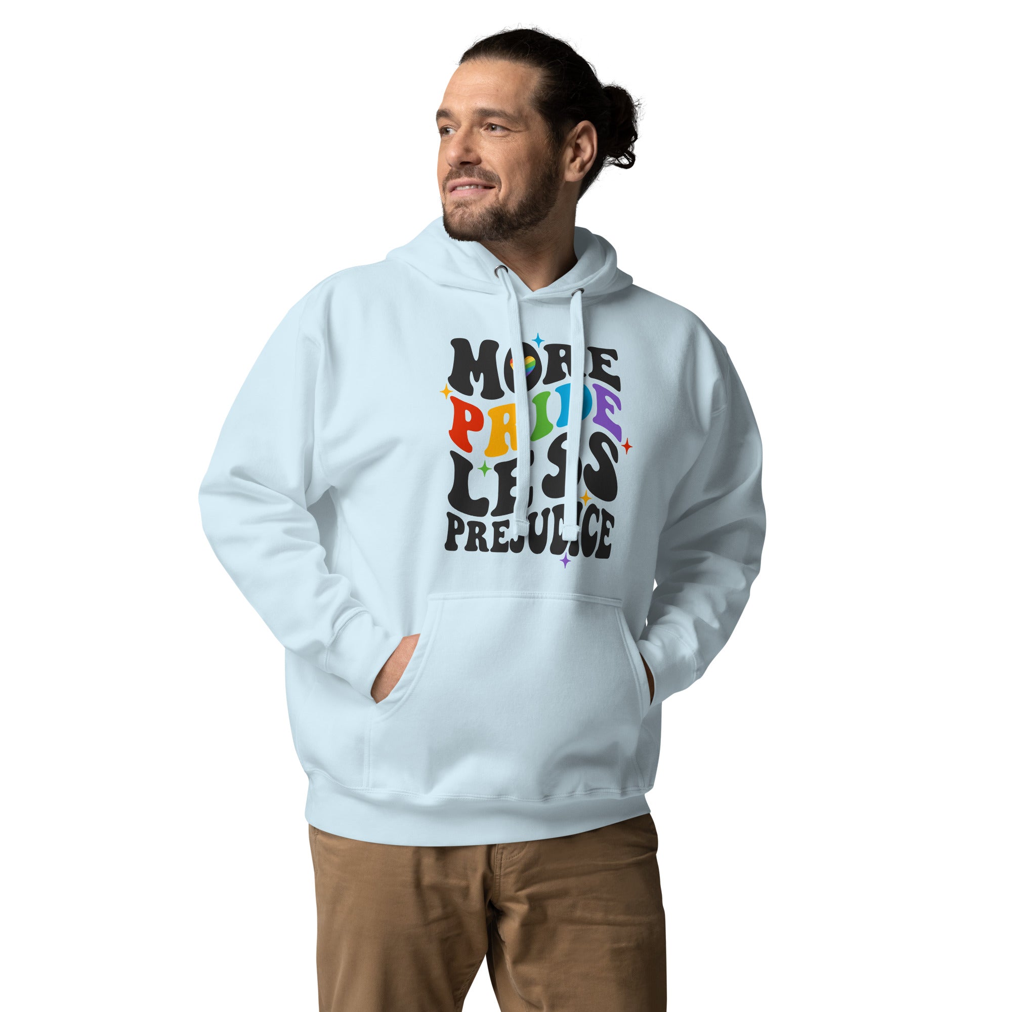 "More Pride Less Prejudice" Gaypride Hoodie, LGBTQ, Pride Support