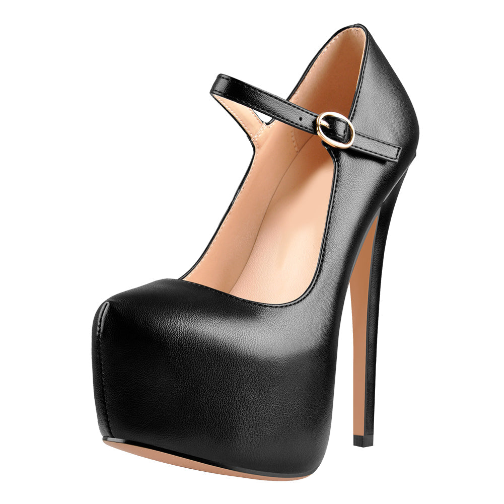 Mary Jane Platform Pointed Toe High Heels Pumps